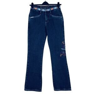 RVT 9/10 Blue Jean Serve Piping Hot Straight Fit Aztec Beltline Dragonfly VTG C
